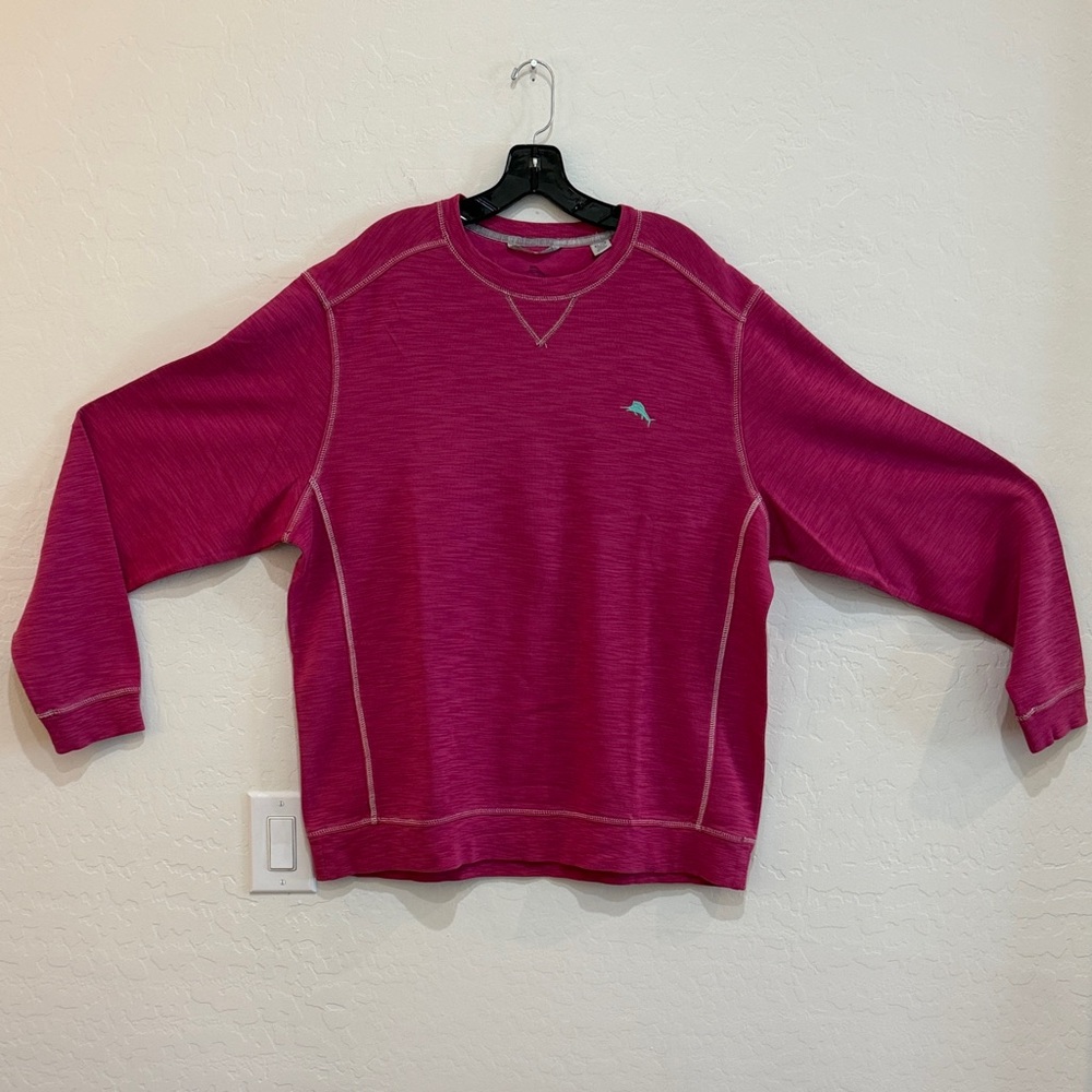 Tommy Bahama Men's Fuchsia Crewneck Sweater
